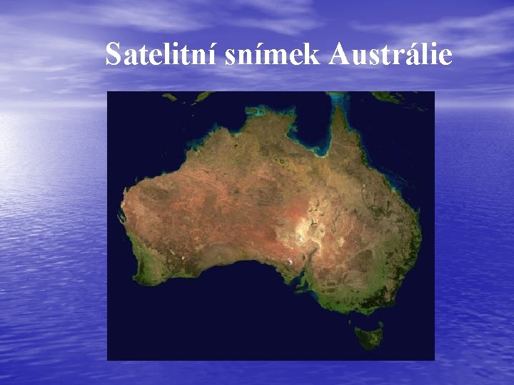Satelitní snímek Austrálie 