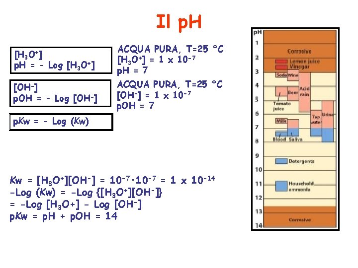 Il p. H [H 3 O+] p. H = - Log [H 3 O+]