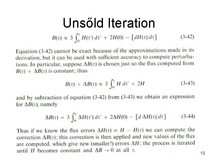 Unsőld Iteration 10 