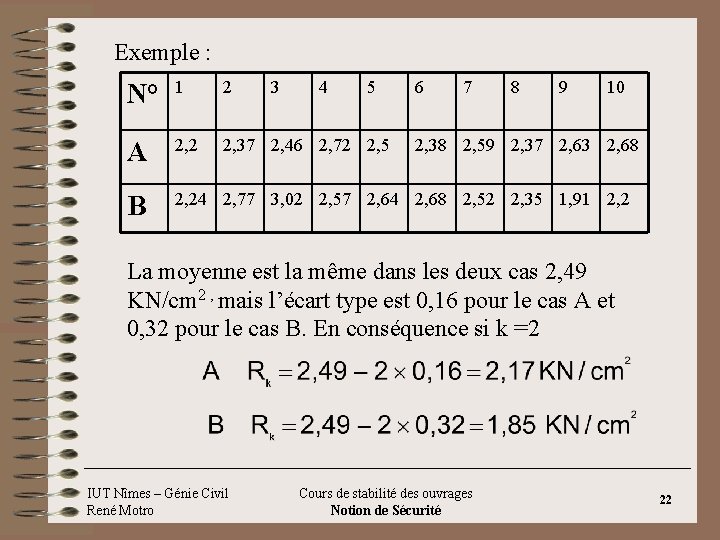 Exemple : N° 1 2 3 4 5 6 7 8 9 10 A