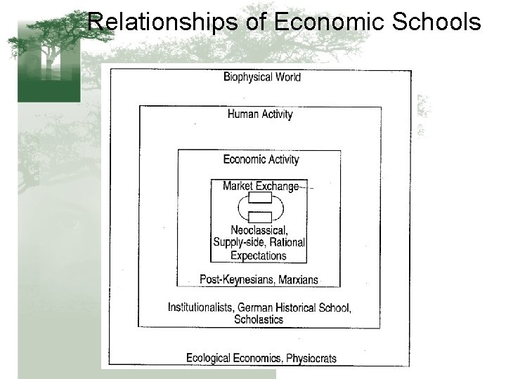 Relationships of Economic Schools 