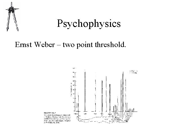 Psychophysics Ernst Weber – two point threshold. 