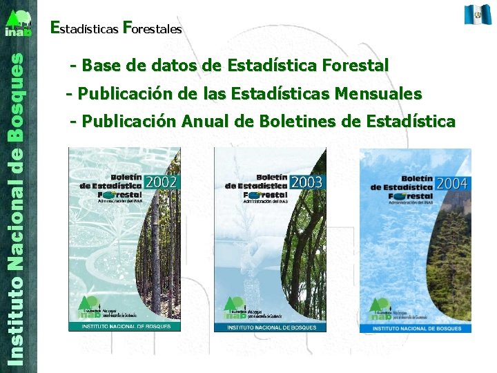 Estadísticas Forestales - Base de datos de Estadística Forestal - Publicación de las Estadísticas