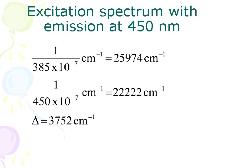 Excitation spectrum with emission at 450 nm 