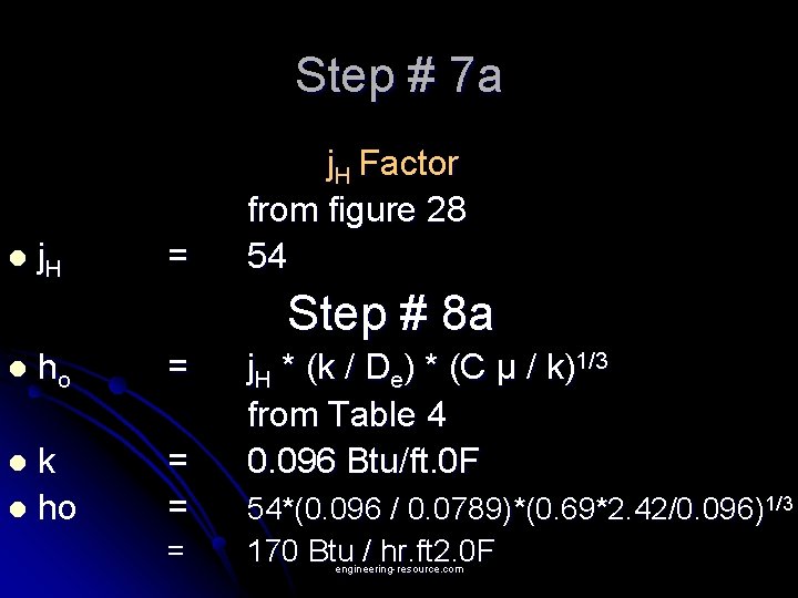 Step # 7 a l j. H = j. H Factor from figure 28