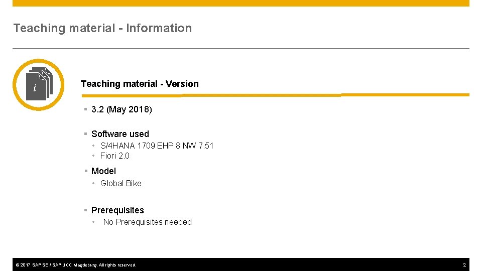 Teaching material - Information i Teaching material - Version § 3. 2 (May 2018)
