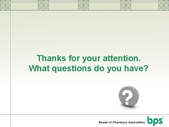 Thanks for your attention. What questions do you have? 