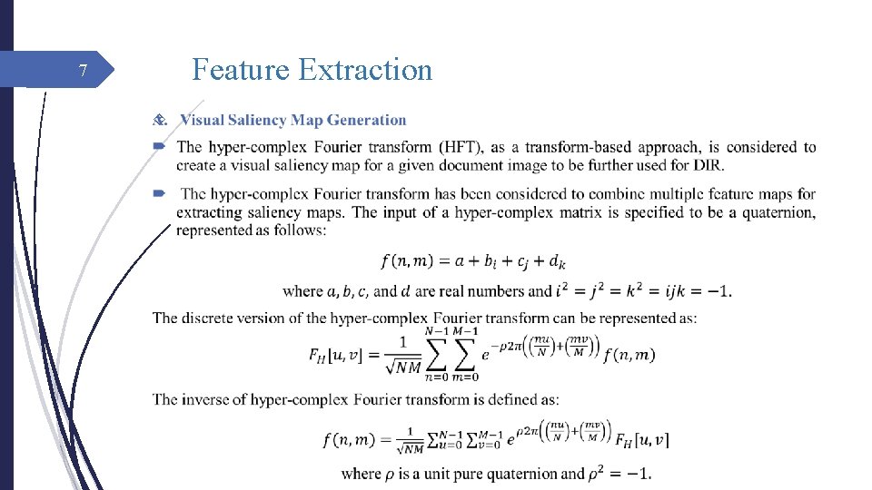 Feature Extraction 7 