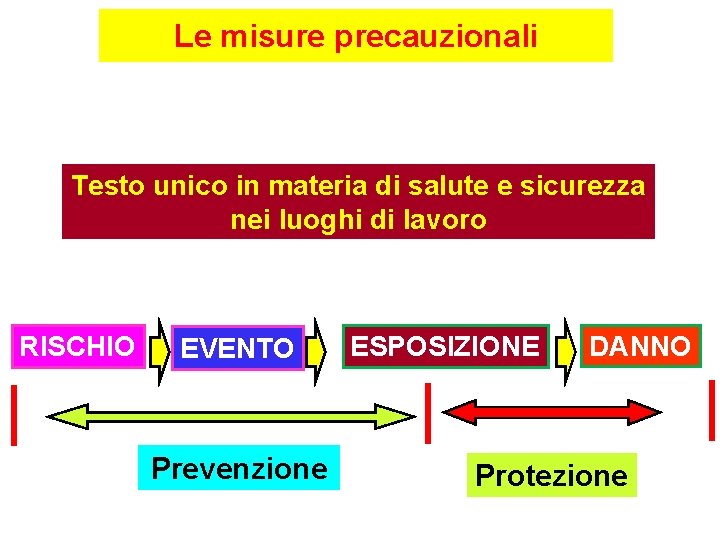 Le misure precauzionali Testo unico in materia di salute e sicurezza nei luoghi di