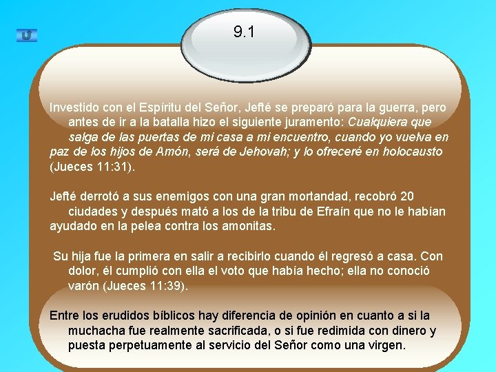 9. 1 Investido con el Espíritu del Señor, Jefté se preparó para la guerra,