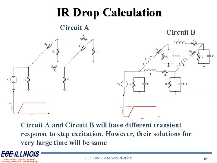 IR Drop Calculation Circuit A Circuit B Circuit A and Circuit B will have