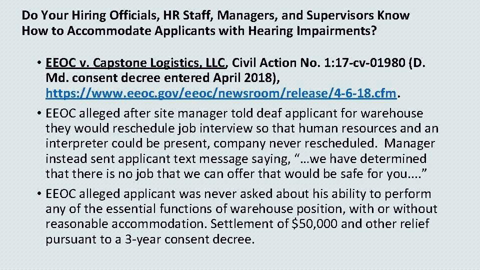 Do Your Hiring Officials, HR Staff, Managers, and Supervisors Know How to Accommodate Applicants