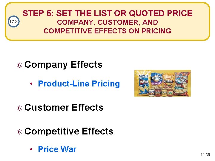 STEP 5: SET THE LIST OR QUOTED PRICE LO 2 COMPANY, CUSTOMER, AND COMPETITIVE