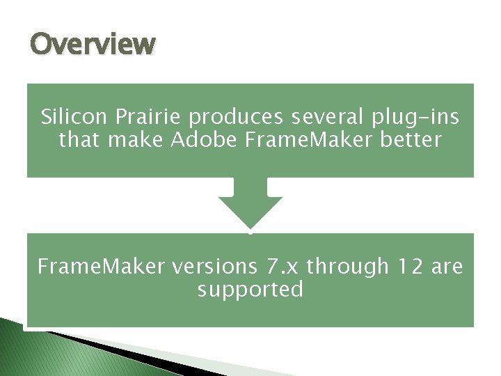 Overview Silicon Prairie produces several plug-ins that make Adobe Frame. Maker better Frame. Maker