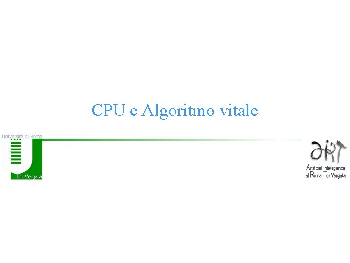 CPU e Algoritmo vitale 