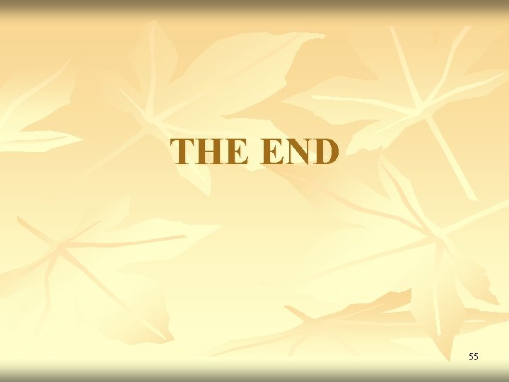 THE END 55 THE END 55