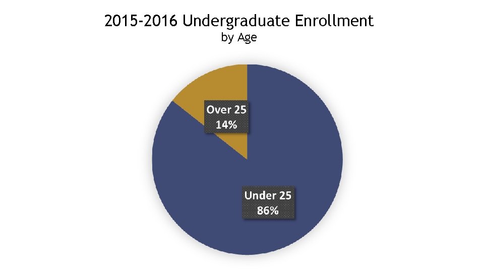 2015 -2016 Undergraduate Enrollment by Age 