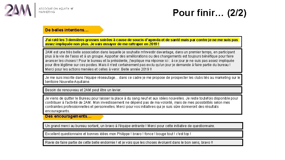 Pour finir… (2/2) De belles intentions… J'ai raté les 3 dernières grosses soirées à