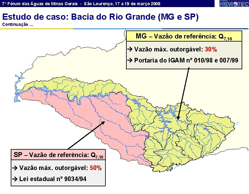 7º Fórum das Águas de Minas Gerais - São Lourenço, 17 a 19 de 7º Fórum das Águas de Minas Gerais - São Lourenço, 17 a 19 de