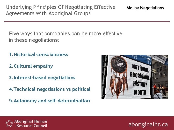 Underlying Principles Of Negotiating Effective Agreements With Aboriginal Groups Molloy Negotiations Five ways that