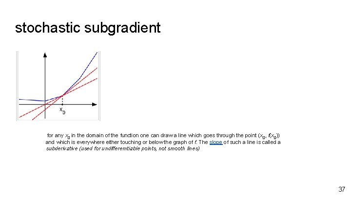 stochastic subgradient for any x 0 in the domain of the function one can stochastic subgradient for any x 0 in the domain of the function one can