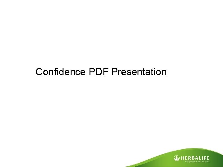 Confidence PDF Presentation 