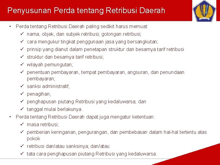 Tankertanker Design Penyusunan Perda tentang Retribusi Daerah • Perda tentang Retribusi Daerah paling sedikit