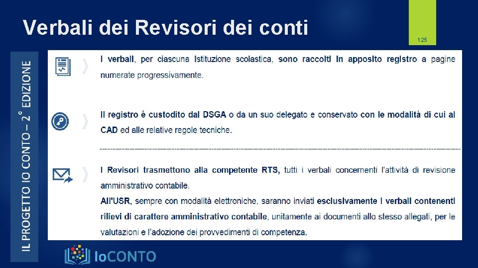 Verbali dei Revisori dei conti 125 