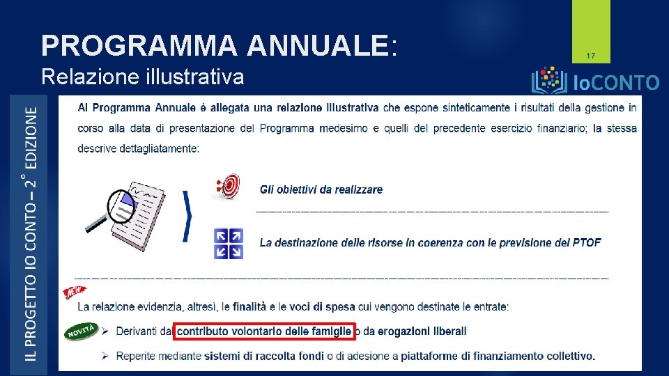 PROGRAMMA ANNUALE: Relazione illustrativa 17 