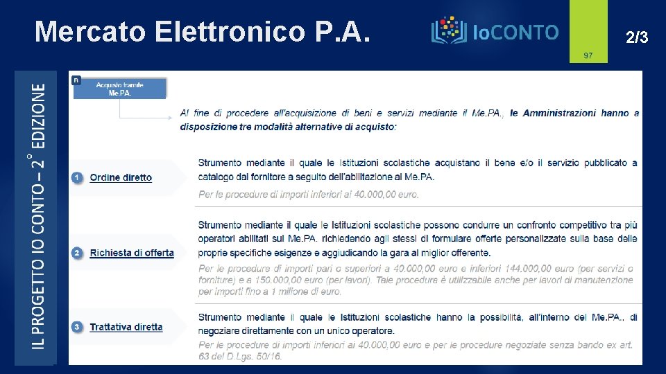 Mercato Elettronico P. A. 2/3 97 