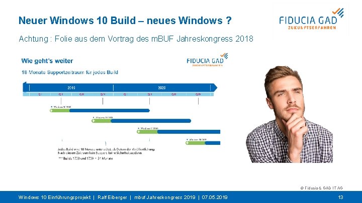 Neuer Windows 10 Build – neues Windows ? Achtung : Folie aus dem Vortrag