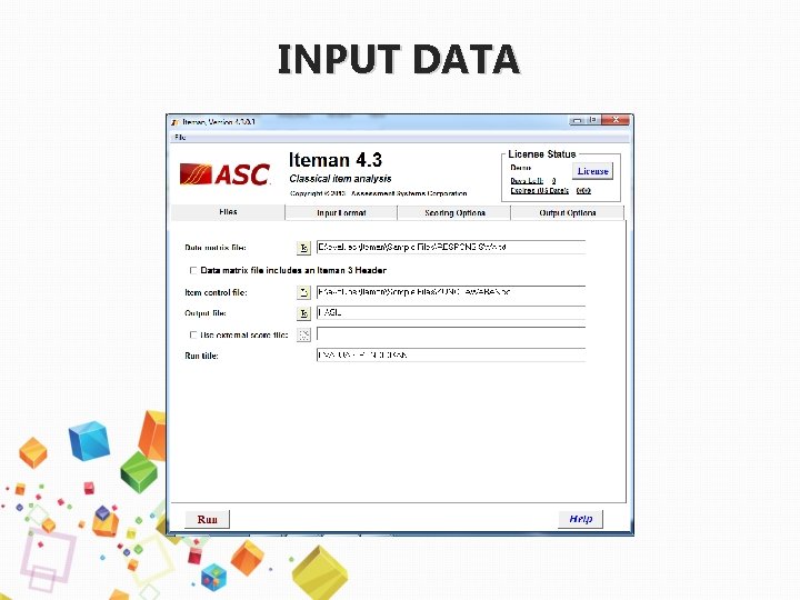 INPUT DATA 