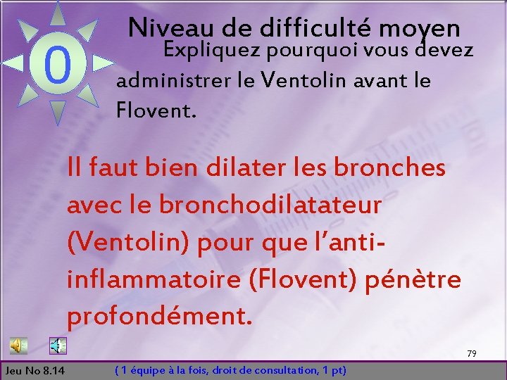 0 1 2 3 4 5 Niveau de difficulté moyen Expliquez pourquoi vous devez