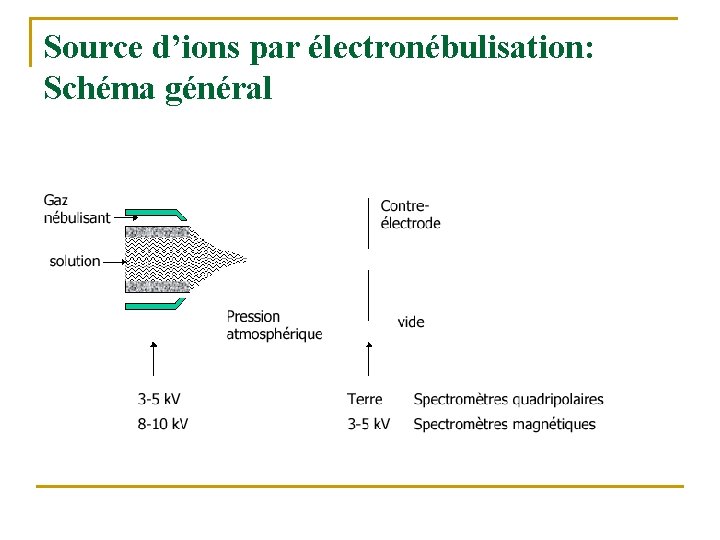 Source d’ions par électronébulisation: Schéma général 