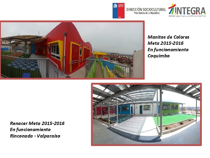 Manitos de Colores Meta 2015 -2016 En funcionamiento Coquimbo Renacer Meta 2015 -2016 En