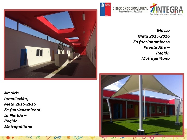 Mussa Meta 2015 -2016 En funcionamiento Puente Alto – Región Metropolitana NORPONIENTE Arcoiris (ampliación)