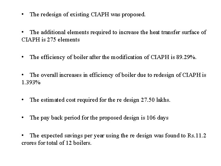  • The redesign of existing CIAPH was proposed. • The additional elements required