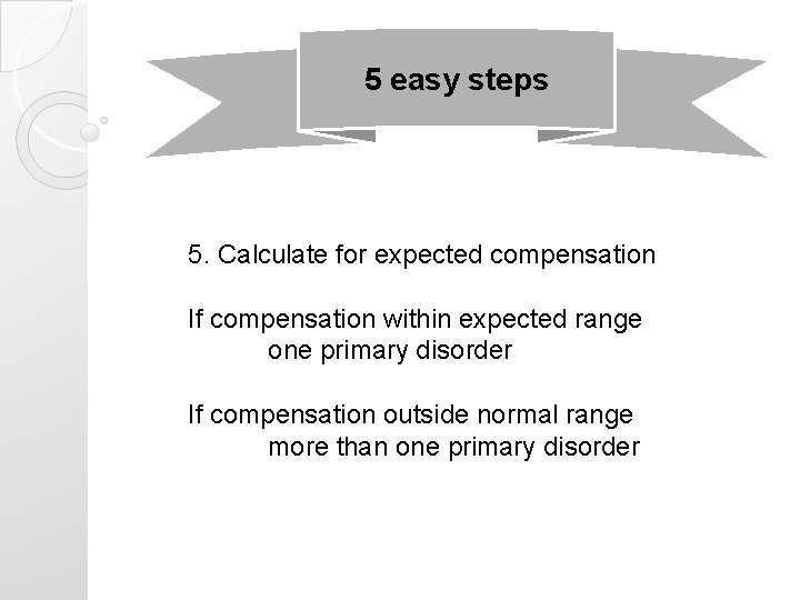 5 easy steps 5. Calculate for expected compensation If compensation within expected range one 5 easy steps 5. Calculate for expected compensation If compensation within expected range one