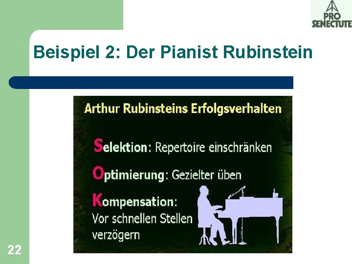 Beispiel 2: Der Pianist Rubinstein 22 