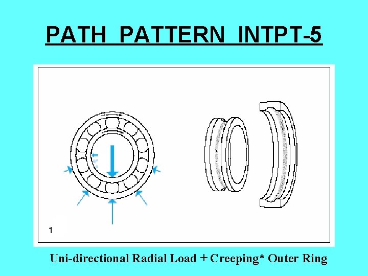 PATH PATTERN INTPT-5 Uni-directional Radial Load + Creeping* Outer Ring 