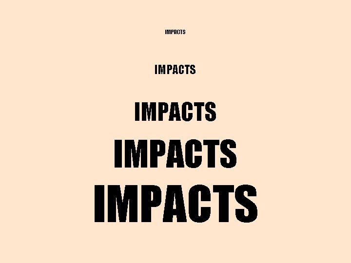 IMPACTS IMPACTS 