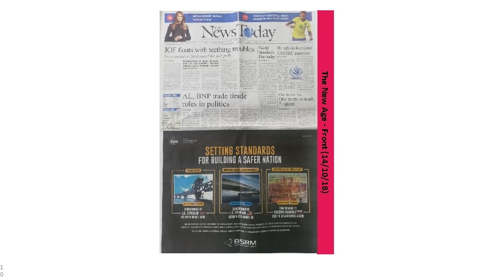 The New Age - Front (14/10/18) 1 0 