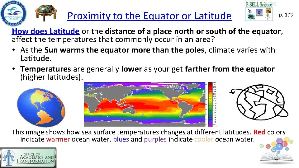Proximity to the Equator or Latitude p. 133 How does Latitude or the distance