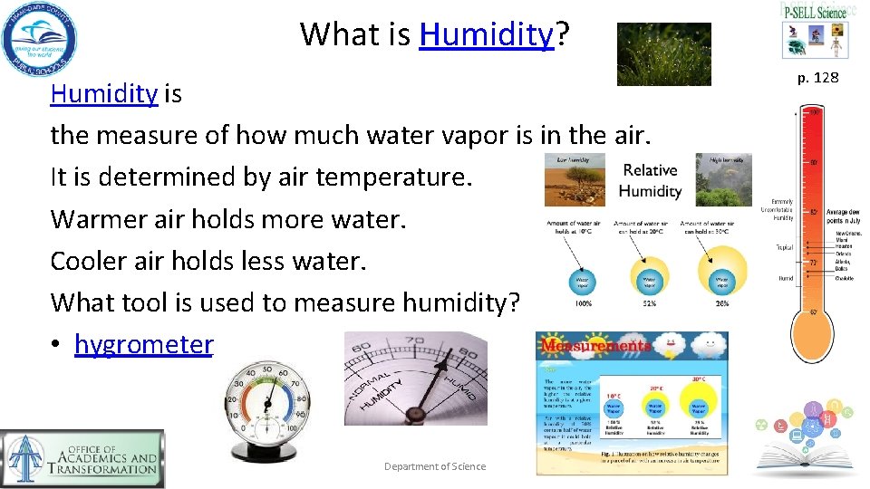 What is Humidity? Humidity is the measure of how much water vapor is in