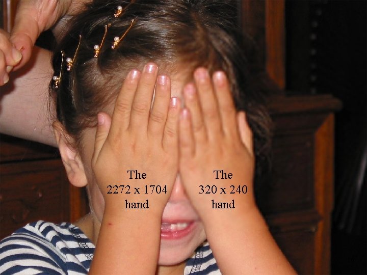 The 2272 x 1704 hand The 320 x 240 hand 16 