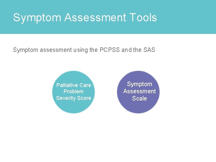 Symptom Assessment Tools Symptom assessment using the PCPSS and the SAS Palliative Care Problem