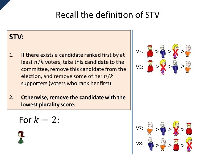 Recall the definition of STV x> V 2: > > V 3: > x>