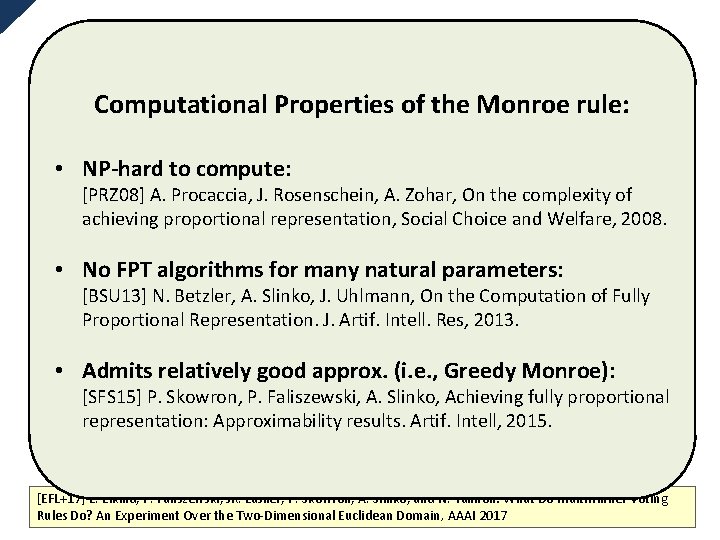 Monroe for 2 -Euclidean Preferences uniform on Computational a circle Gaussian Properties of 4