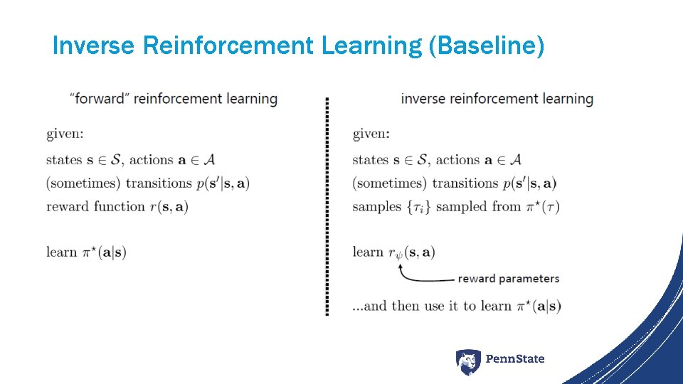 Inverse Reinforcement Learning (Baseline) 