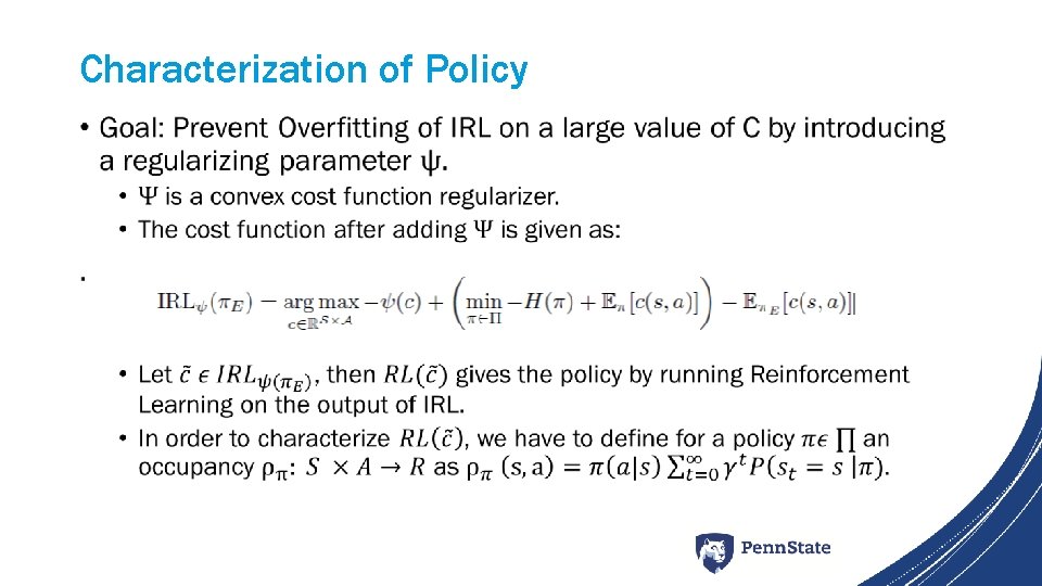 Characterization of Policy • 